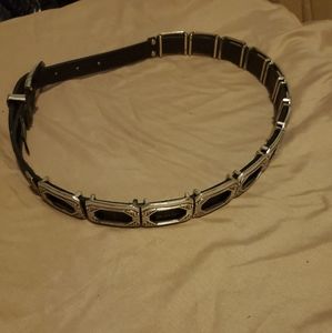 Brighton black leather belt